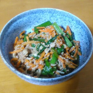 挽き肉とえのき・野菜の炒め物